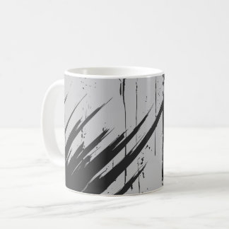 Dynamic Chaos of Black Strokes Coffee Mug