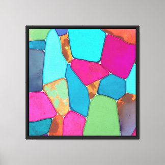 Dynamic Chemical Stains Abstract Full Color Canvas