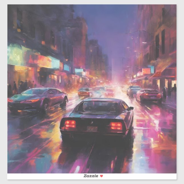 Dynamic Cityscape Racing  Sticker (Sheet)