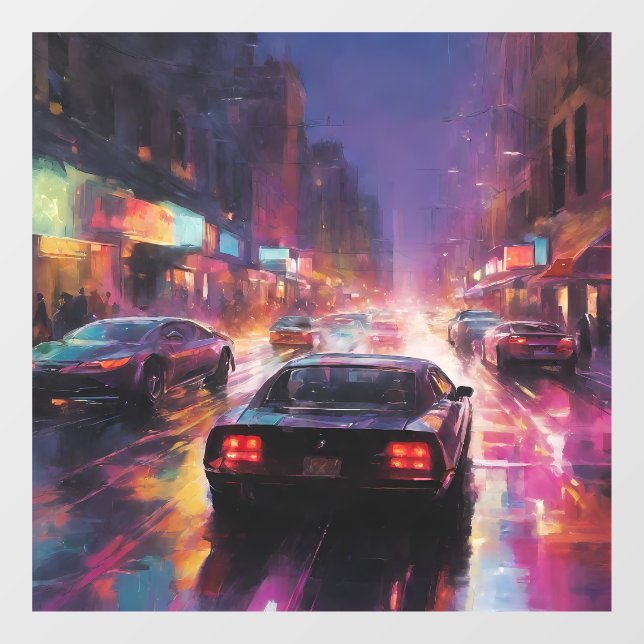 Dynamic Cityscape Racing  Window Cling (Sheet)