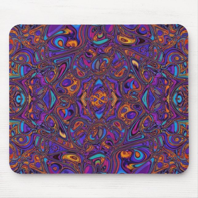 Dynamic Color Gradient Abstract Mosaic Mouse Pad (Front)