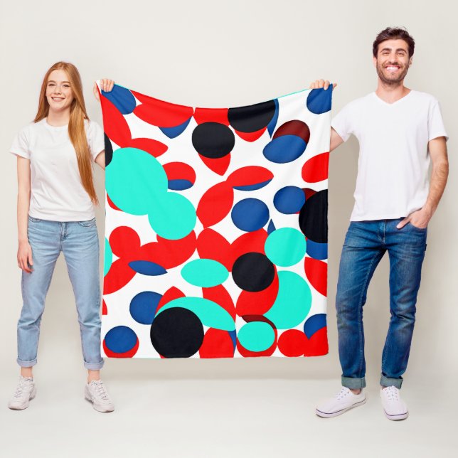 Dynamic Color Play Style Pattern Fleece Blanket (In Situ)