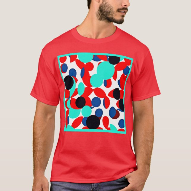 Dynamic Color Play Style Pattern T-Shirt (Front)
