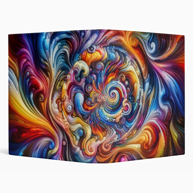 Dynamic Color Vortex 3 Ring Binder (Background)