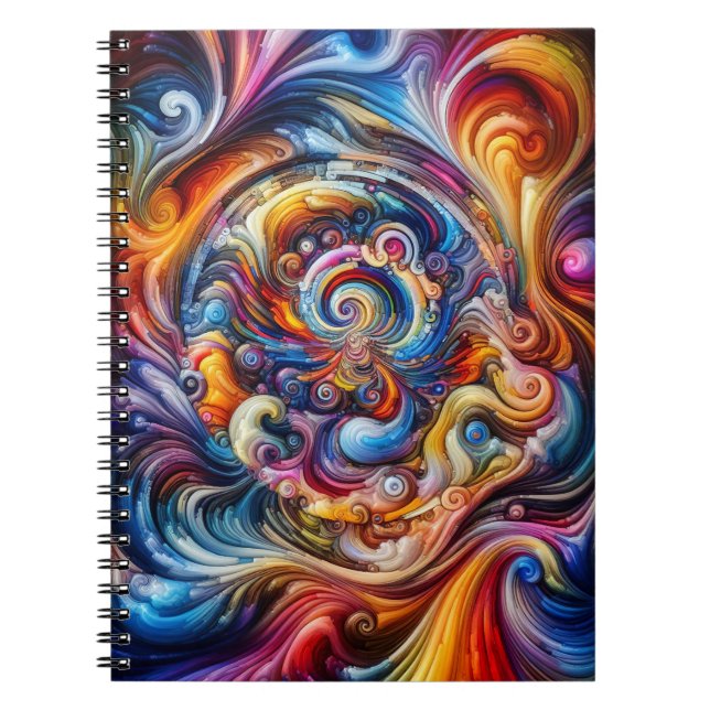 Dynamic Color Vortex Notebook (Front)