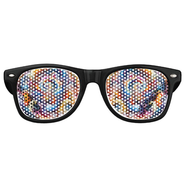 Dynamic Color Vortex Retro Sunglasses (Front)