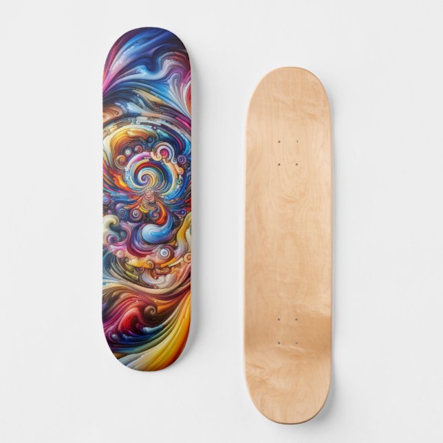 Dynamic Color Vortex Skateboard (Front)