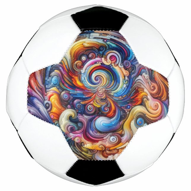 Dynamic Color Vortex Soccer Ball (Front)