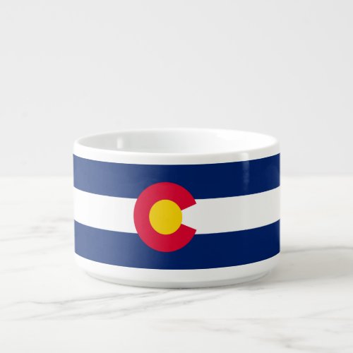 Dynamic Colorado State Flag Graphic on a Bowl