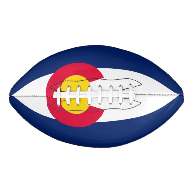 Dynamic Colorado State Flag Graphic on a Football (Front)
