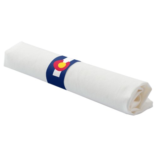 Dynamic Colorado State Flag Graphic on a Napkin Bands