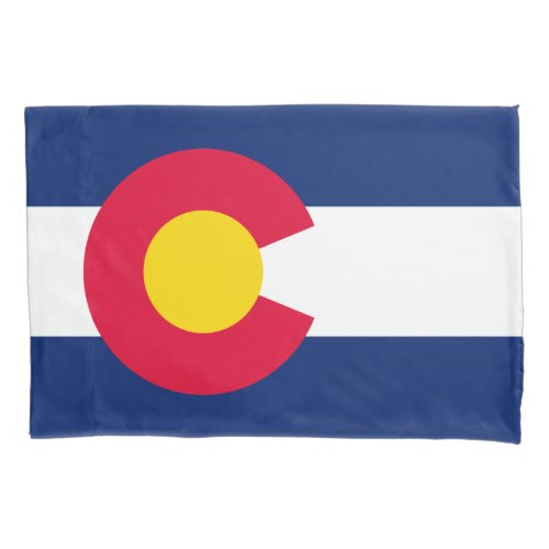 Dynamic  Colorado State Flag Graphic on a Pillowcase