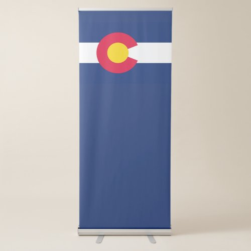 Dynamic Colorado State Flag Graphic on a Retractable Banner