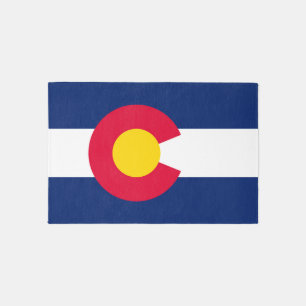 Dynamic Colorado State Flag Graphic on a Rug