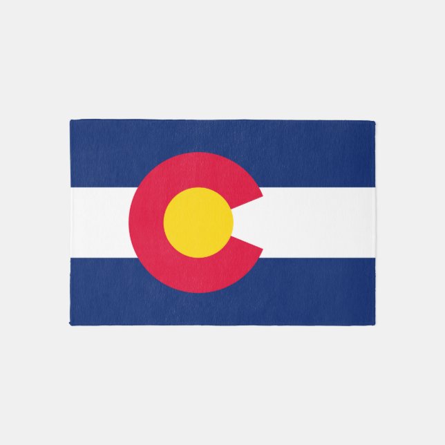 Dynamic Colorado State Flag Graphic on a Rug (Front)