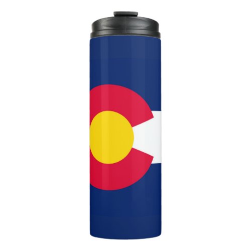 Dynamic Colorado State Flag Graphic on a Thermal Tumbler
