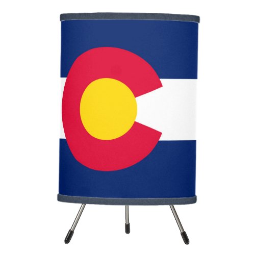 Dynamic Colorado State Flag Graphic on a Tripod Lamp