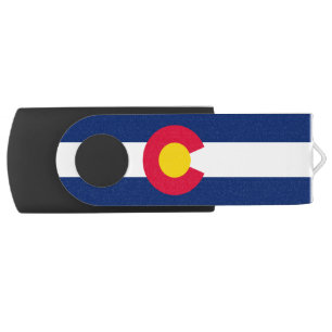 Dynamic Colorado State Flag Graphic on a USB Flash Drive