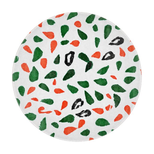 Dynamic Colorful Abstract Pattern Cutting Board (Front)