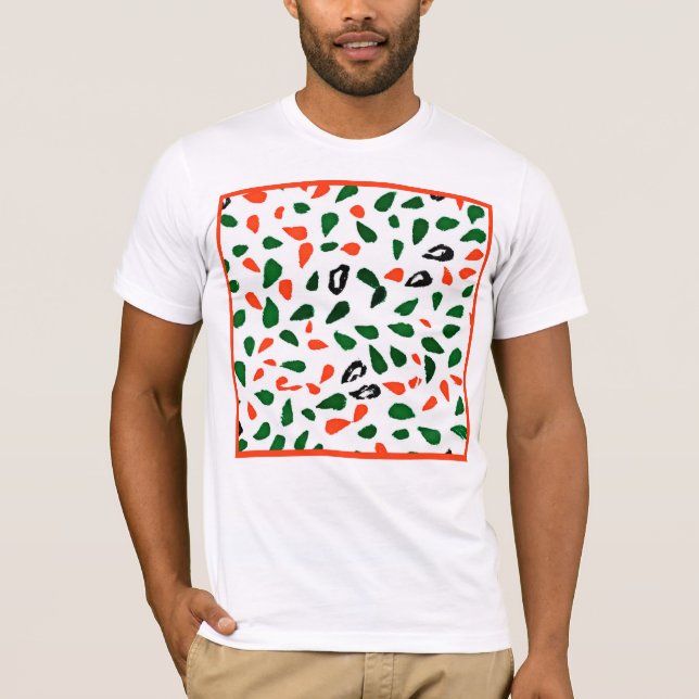 Dynamic Colorful Abstract Pattern T-Shirt (Front)