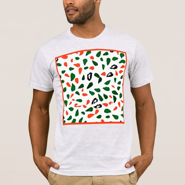 Dynamic Colorful Abstract Pattern T-Shirt (Front)