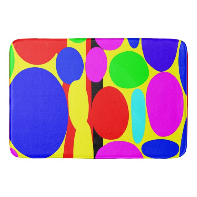 Dynamic Colorful Design Bath Mat (Front)