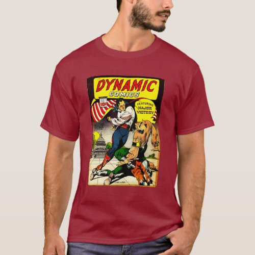 Dynamic Comics 1 Major Victory 1940s Golden Age  T_Shirt