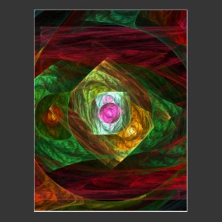 Dynamic Connections Abstract Art Postcard