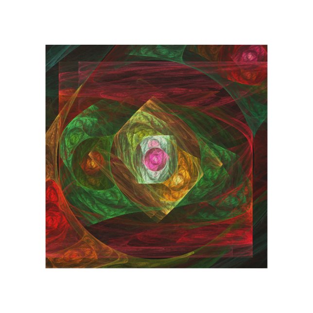 Dynamic Connections Luminous Abstract Fractal Art (Front)
