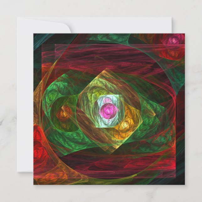 Dynamic Connections Luminous Abstract Fractal Art (Front)