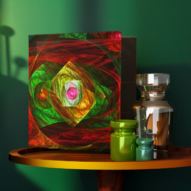 Dynamic Connections Luminous Abstract Fractal Art Binder (Dynamic Connections Abstract Art Binder)