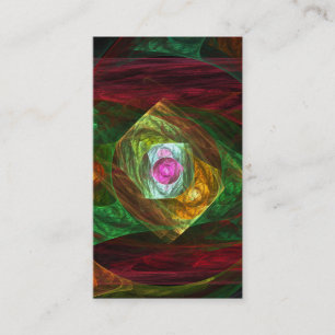 Dynamic Connections Luminous Abstract Fractal Art Business Card