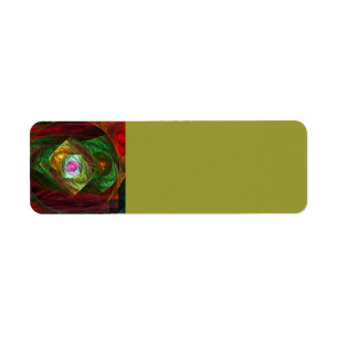 Dynamic Connections Luminous Abstract Fractal Art Label