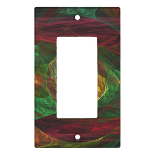 Dynamic Connections Luminous Abstract Fractal Art Light Switch Cover