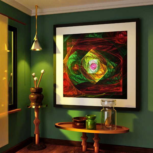 Dynamic Connections Luminous Abstract Fractal Art