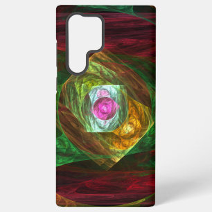 Dynamic Connections Luminous Abstract Fractal Art Samsung Galaxy S22 Ultra Case