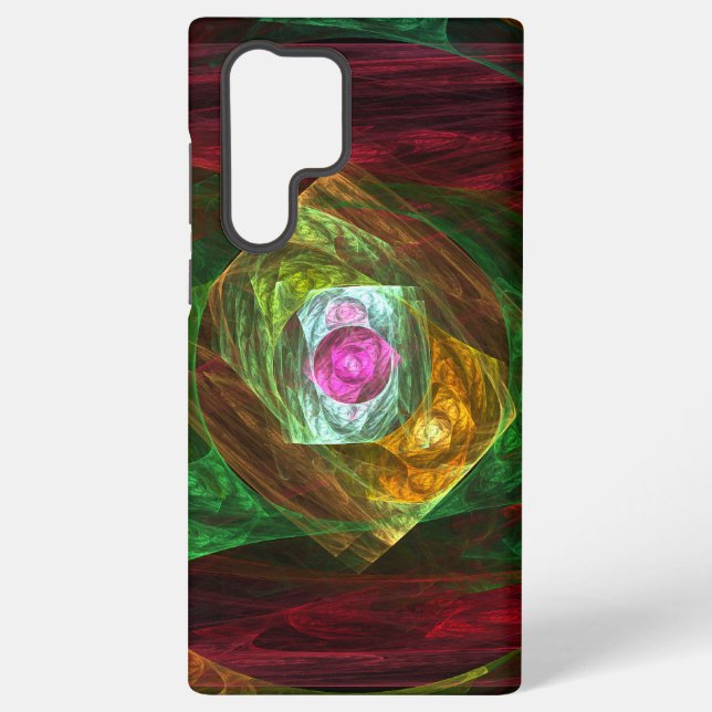 Dynamic Connections Luminous Abstract Fractal Art Samsung Galaxy Case (Back)