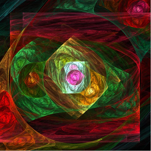 Dynamic Connections Luminous Abstract Fractal Art Statuette (Front)