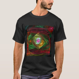 Dynamic Connections Luminous Abstract Fractal Art T-Shirt