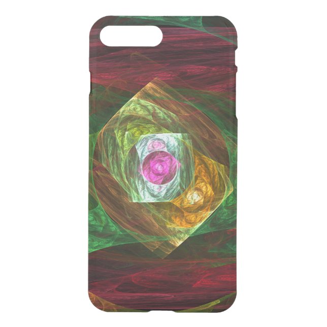 Dynamic Connections Luminous Abstract Fractal Art Uncommon iPhone Case (Back)