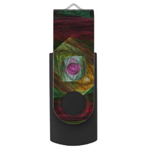 Dynamic Connections Luminous Abstract Fractal Art USB Flash Drive