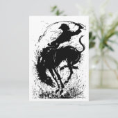Dynamic Cowboy Rodeo Silhouette Art (Standing Front)