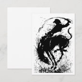 Dynamic Cowboy Rodeo Silhouette Art (Front/Back)