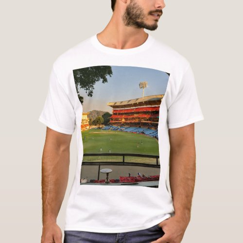 Dynamic Cricket Stadium Image _ High_Quality Prin T_Shirt