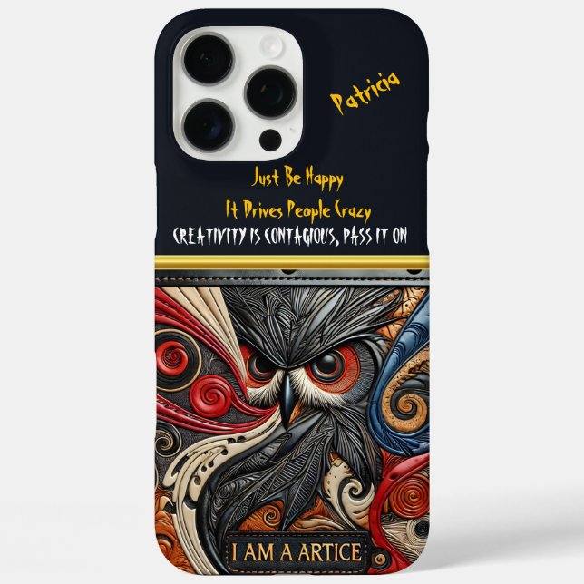 Dynamic Design Featuring Bold Owl Eyes  Case-Mate iPhone Case (Back)