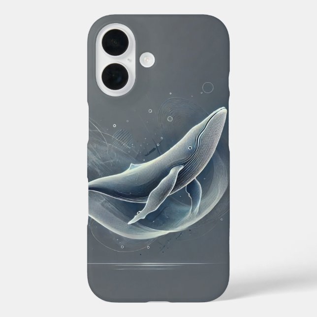 Dynamic Digital Whale in Motion Case-Mate iPhone Case (Back)
