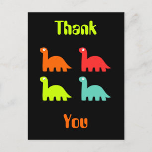 Dynamic Dinos Thank You Postcard