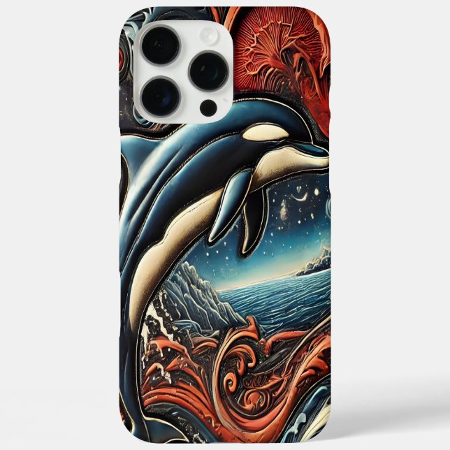 Dynamic Dolphin Art Piece Case-Mate iPhone Case (Back)