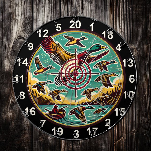 Dynamic Ducks Above Water Design Dart Board (Creator Uploaded)