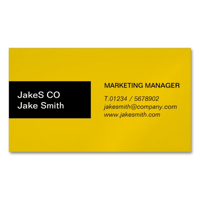 Dynamic Duo Business Card Magnet (Front)